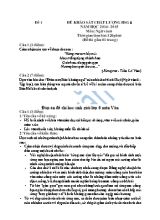 Đề khảo sát chất lượng học sinh giỏi môn Ngữ văn Lớp 6 - Năm học 2014-2015 (Có đáp án)
